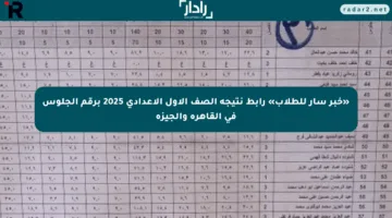«خبر سار للطلاب» رابط نتيجة الصف الأول الإعدادي 2025 برقم الجلوس في القاهرة والجيزة